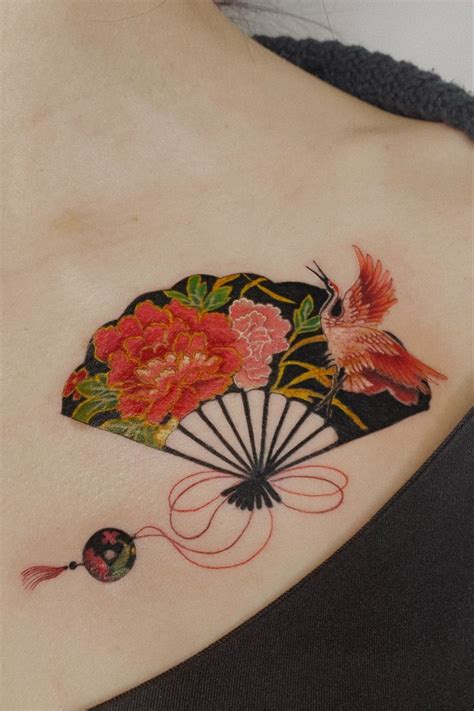 japanese hand fan tattoo|More.